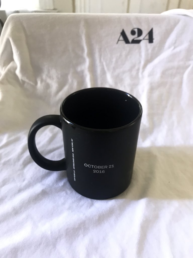 I’m moving at the end of the month and realized I don’t own my coffee mug. So I did what any normal person would do, I bought one from <a href="/A24/">A24</a>. Snagged a shirt too.