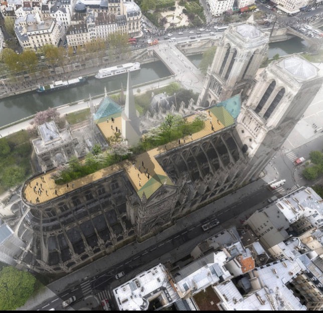 ParisFutur's tweet photo. Emmanuel Macron donne son feu vert à une reconstruction à l’identique de la flèche de Notre-Dame de Paris. Voici les différentes propositions de reconstruction abandonnées. Plus de photos sur https://t.co/1l1lbpf90O #parisfutur https://t.co/dynTZur7g3