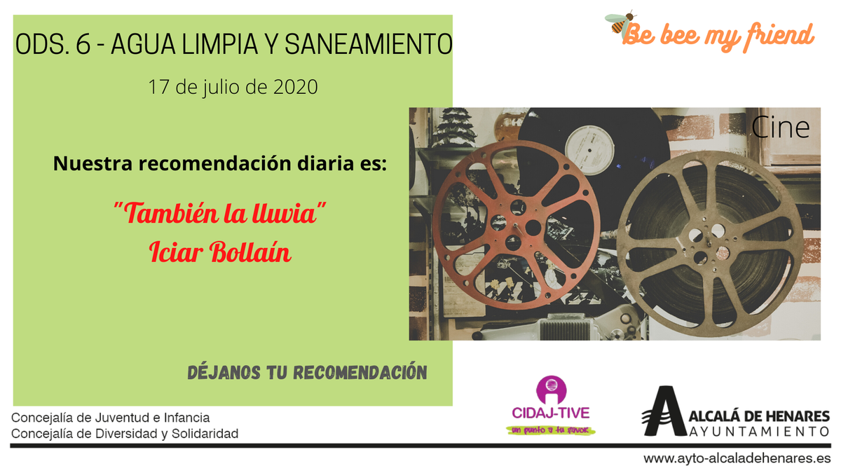 cidajalcala's tweet photo. #seguimosinformando #Bebeemyfriend #ods

Nuestra recomendación diaria ODS 6. Agua Limpia y Saneamiento, hoy "Cine"🎬
Déjanos la tuya! “Be bee my friend”
 #odscine #odsigualdadegénero #odscultura #pensamientocritico #sensibilizacion #concienciacion #agenda2030 https://t.co/XOQPTV7i1k