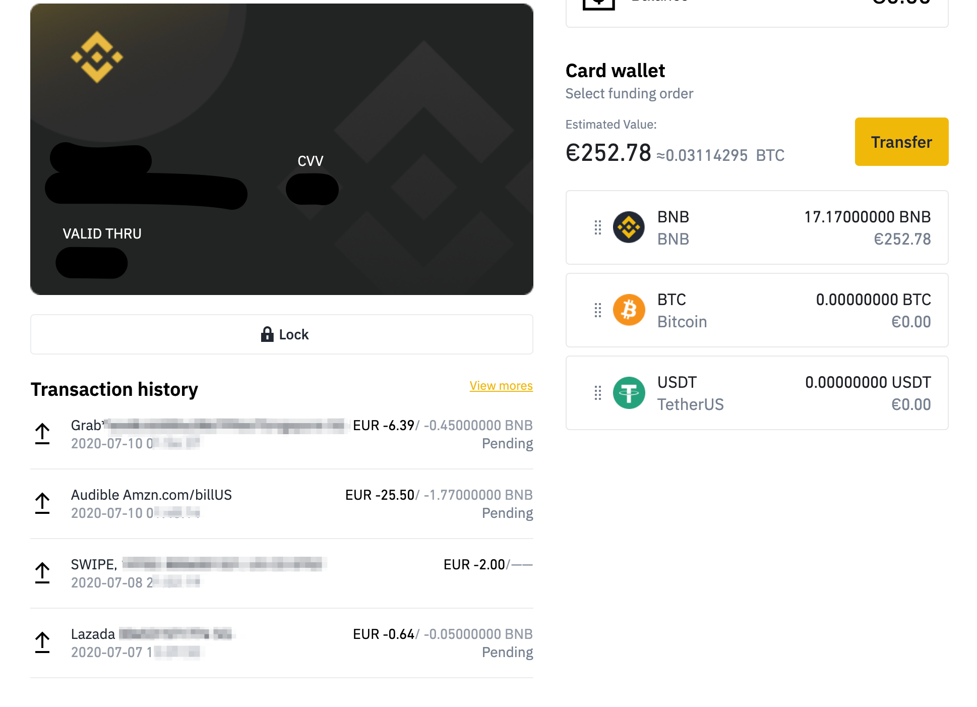Changpeng Zhao demonstrates the use of the Binance Card through his Twitter account.