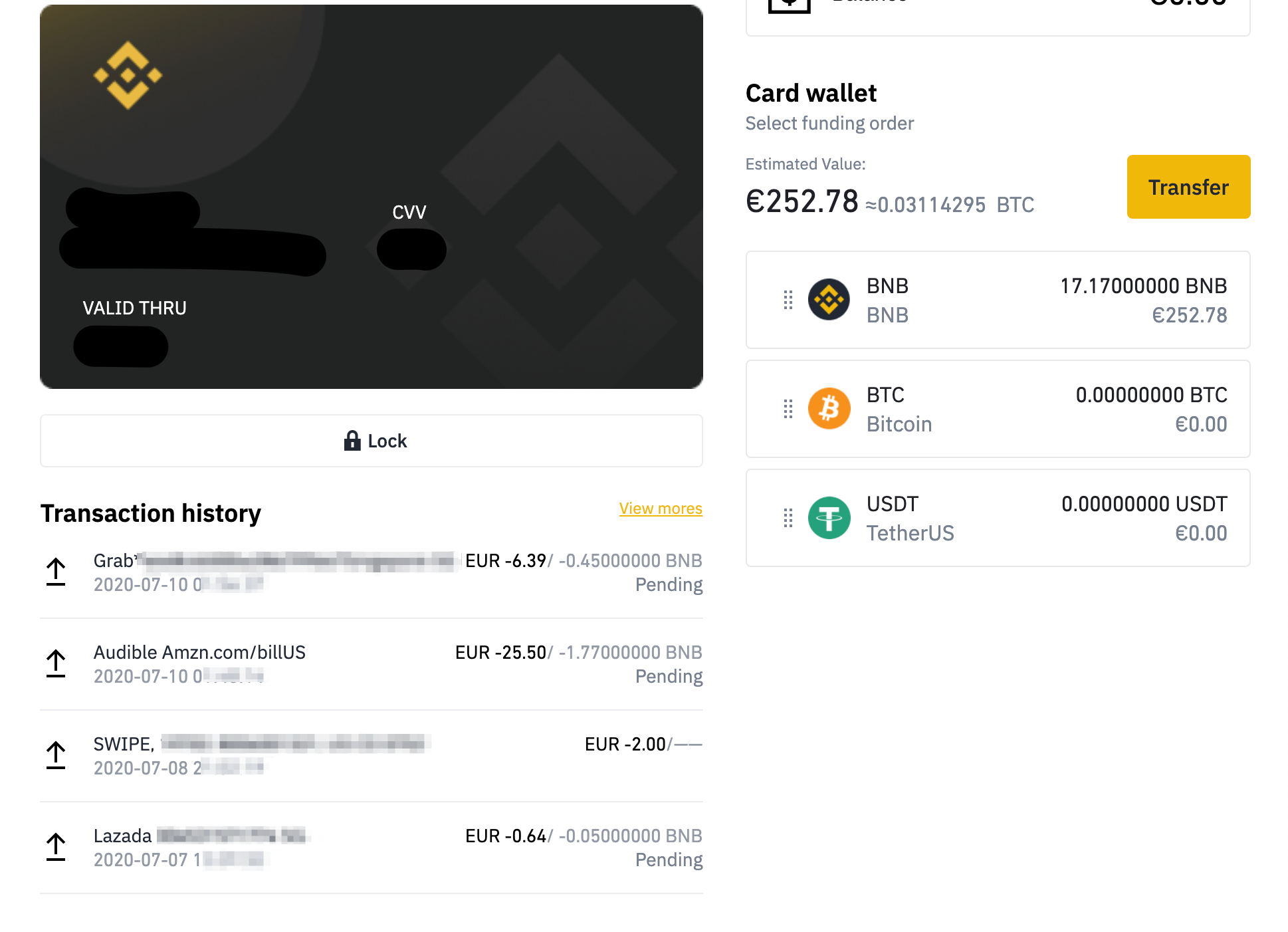 Changpeng Zhao demuestra uso de Binance Card a través de su cuenta de Twitter.