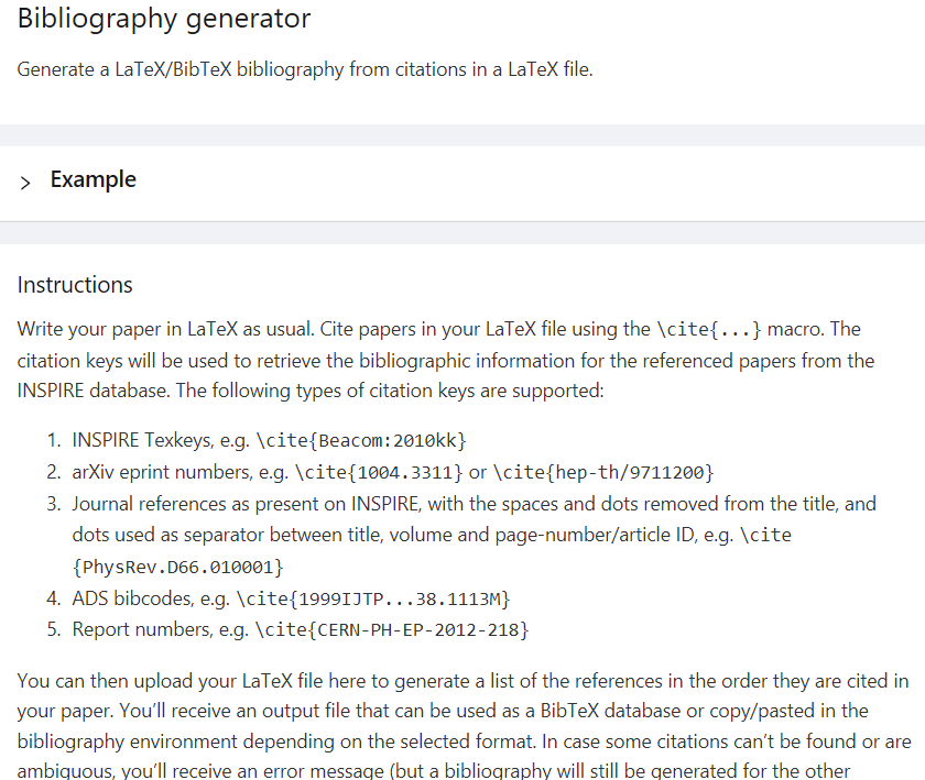 Inspire Hep Try Our New Bibliography Generator T Co Oktg5z3jdb T Co Zegc3bhmyt Twitter