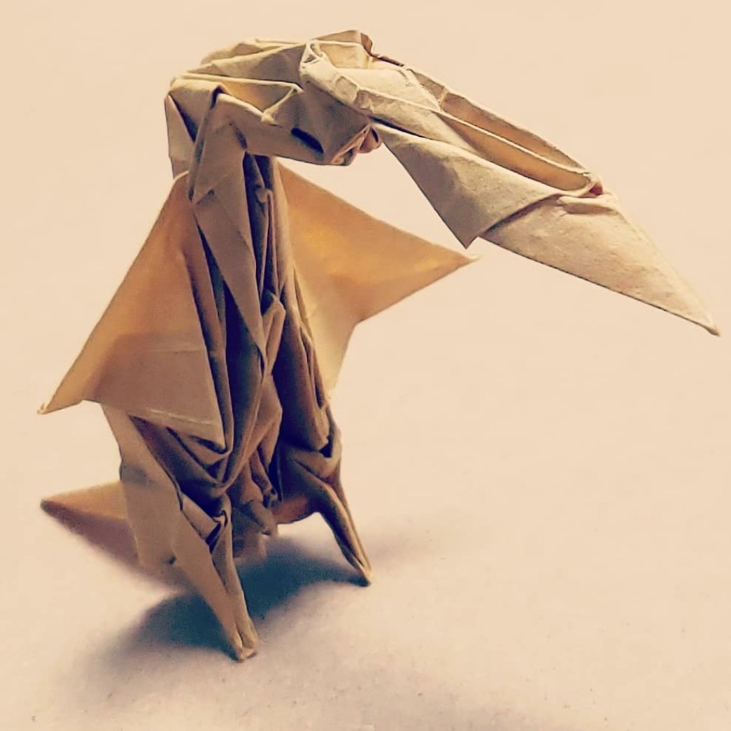 亜琥亞瑠亜 Pterosaurs 翼竜 約15 15 不切正方形一枚折り 創作 Acoarua 折手 Acoarua プテラノドンや ケツァルコアトル とかをイメージして 翼竜っぽいものを 折ってみました ノ 創作折り紙 折り紙作品 折り紙アート 折り紙 おりがみ