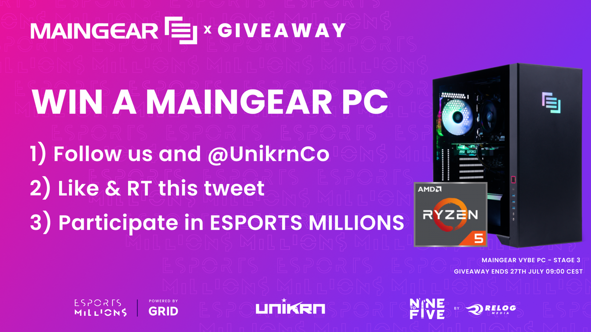 CCT_CS's tweet image. 🔥 GAMING PC GIVEAWAY 🔥

⏩ ENTER GIVEAWAY: gleam.io/competitions/x…
⏩ PLAY ESM:  ukrn.io/esportsmillions

❔ ESPORTS MILLIONS ❔ The ultimate test of #CSGO knowledge with a grand prize of 1 MILLION €€ in August!