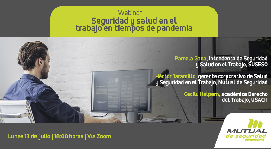 mutualcchc's tweet photo. Te esperamos el próximo lunes en un nuevo webinar sobre salud y seguridad en el trabajo. No te pierdas el análisis de la normativa vigente relacionada al #COVID19, la gestin del #TrabajoRemoto y la Ley de Teletrabajo, entre otros. ¡Asegura tu cupo! https://t.co/aGwinMauja https://t.co/ZKDUGVpdVD