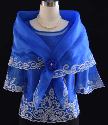 royal blue filipiniana gown