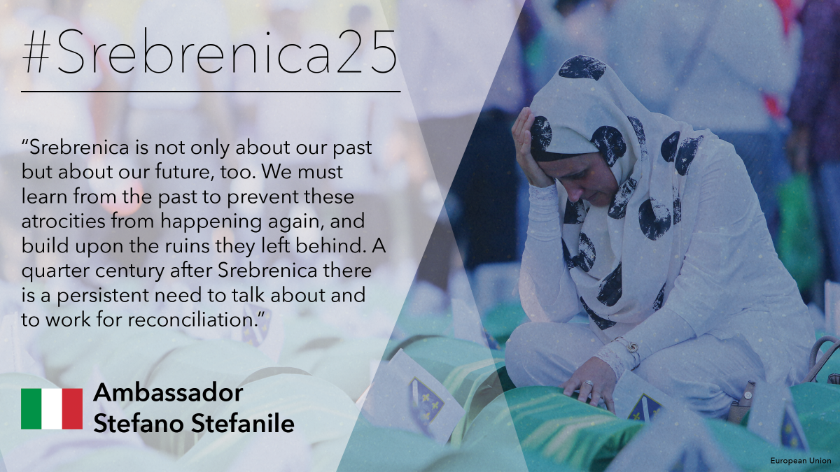 ItalyUN_NY's tweet photo. #Italy joins High Level Commemoration of the 25th anniversary of #Srebrenica Genocide https://t.co/zTeXR5Ofyz