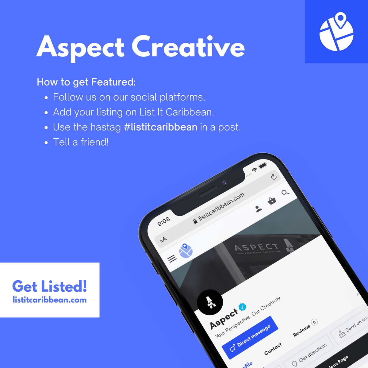 Today we're featuring a creative agency that offers a plethora of services in #barbados. Check out @aspectcreative on our website. #listitcaribbean #caribbeanbusinesses #caribbean #caribbeanentrepreneurs #caribbeanstrong #caribbeanisland #barbados #barbados246🇧🇧 #barbados246