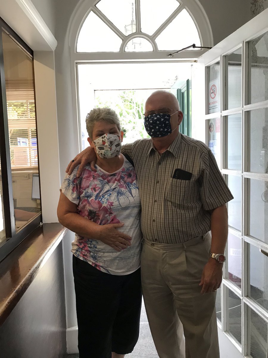 EypesMouthHotel's tweet photo. Welcome back Sue and Reg, so lovely to see you. #regularguest #welcome #GoodToGo #coronavirus #FridayFeeling #readyforsummer #testrun https://t.co/HHbk0DJFIO