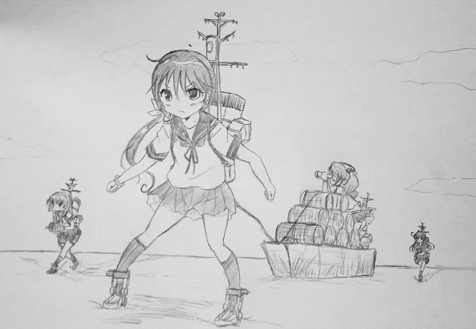 2年前…七駆のみなさんプチ描きの特技?を潮ちゃんに使ってます(笑) 