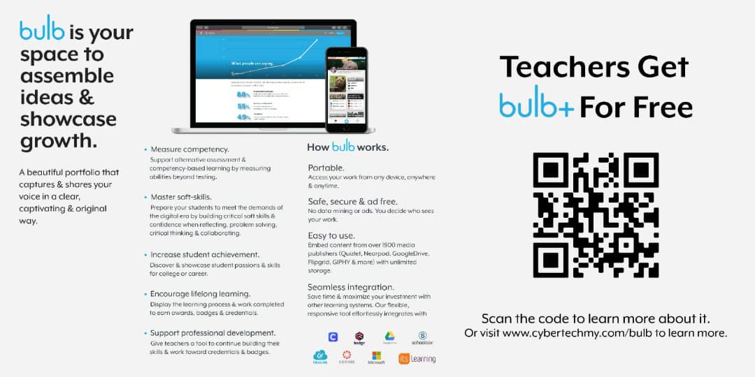 cybertechmy's tweet photo. Cybertech juga ingin mengucapkan ribuan Terima Kasih Kepada Kementerian Pelajaran Malaysia, Bahagian Perancangan dan Penyelidikan Dasar Pendidikan kerana membantu untuk war warkan kepada Guru-Guru dan Warga Pendidik di Malaysia

#bulb+
#digitalportfolio
#digitallearning
#edtech https://t.co/uENOHTtyQw