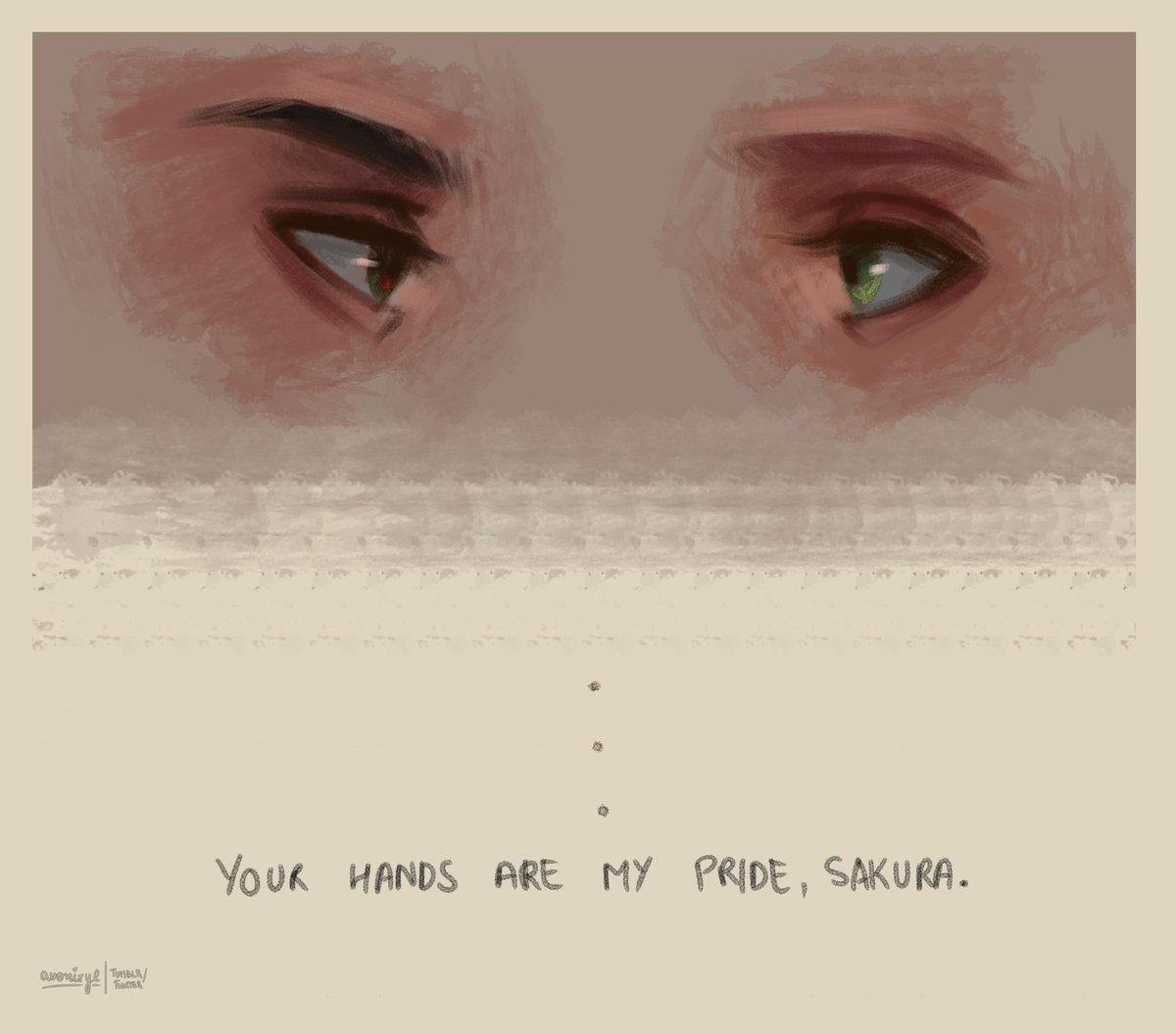 (cont.)
𝘴𝘩𝘦'𝘴 𝘩𝘪𝘴 𝘱𝘳𝘪𝘥𝘦,   
𝘩𝘦'𝘴 𝘩𝘦𝘳 𝘩𝘰𝘱𝘦.

prompt: renaissance
#サスサク #sasusaku #MySasuSakuMonth