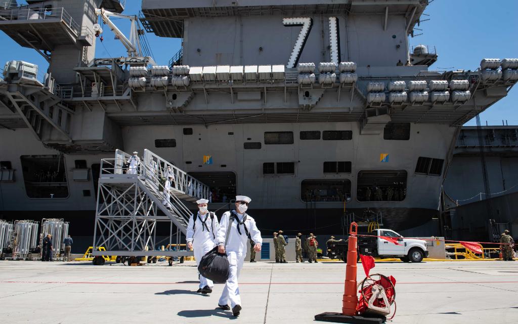USNavy's tweet photo. #ICYMI: SAN DIEGO #USNavy's #USSTheodoreRoosevelt (CVN 71) returned to #SanDiego after a six-month deployment in support of maritime security operations and theater security cooperation efforts in @US7thFleet. https://t.co/AeJGUe7TJQ