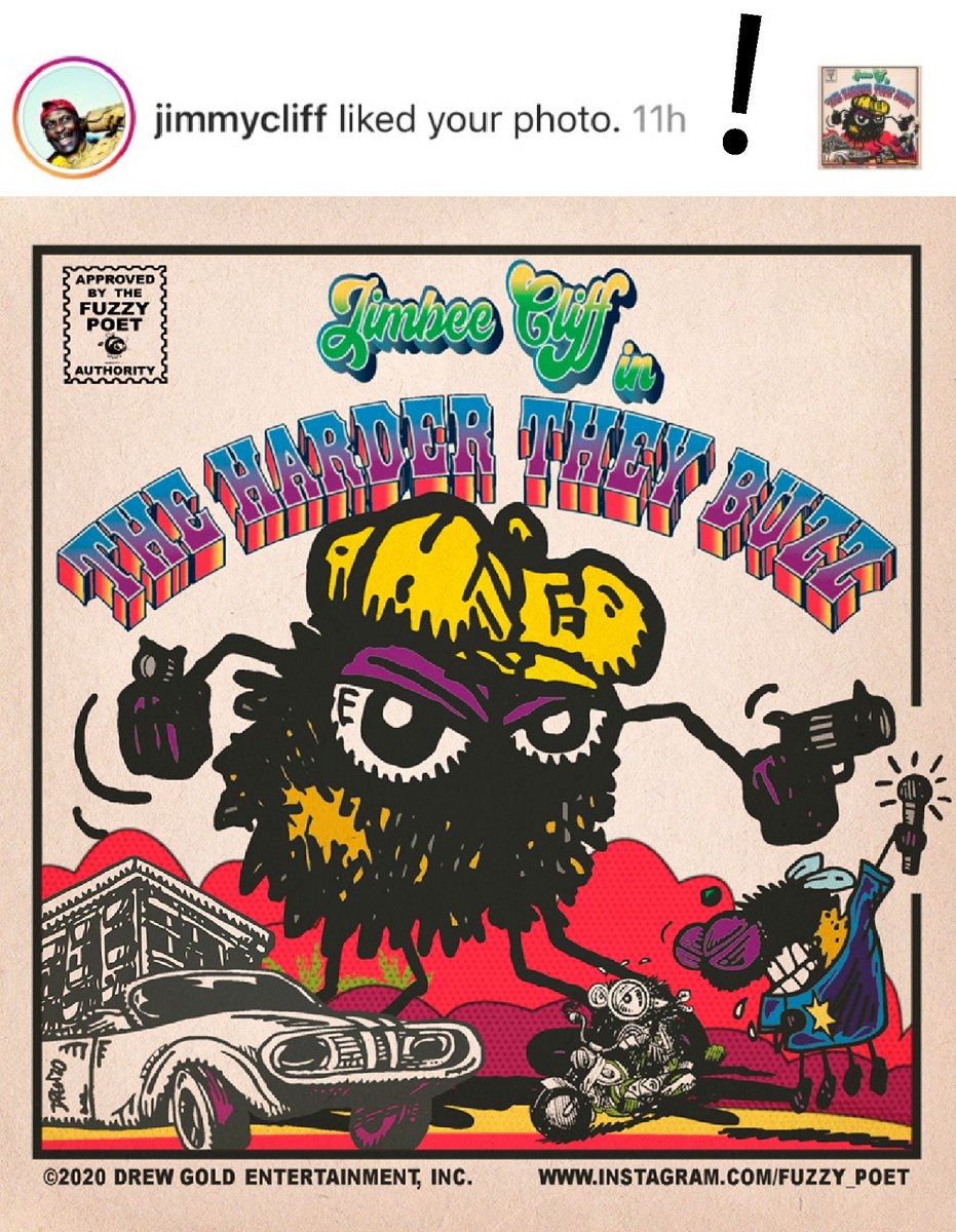 MotivationalKat's tweet photo. Props from someone I respect and love as a wonderful musician and a creative inspiration to me for many years. Peace and love.
#jimmycliff #drewgold #motivationalhousecat #litterboxwisdom #thehardertheycome #theangrybee #unityandgoodwill #quarentinecomix #undergroundcomix https://t.co/9Wnrk9wJyU