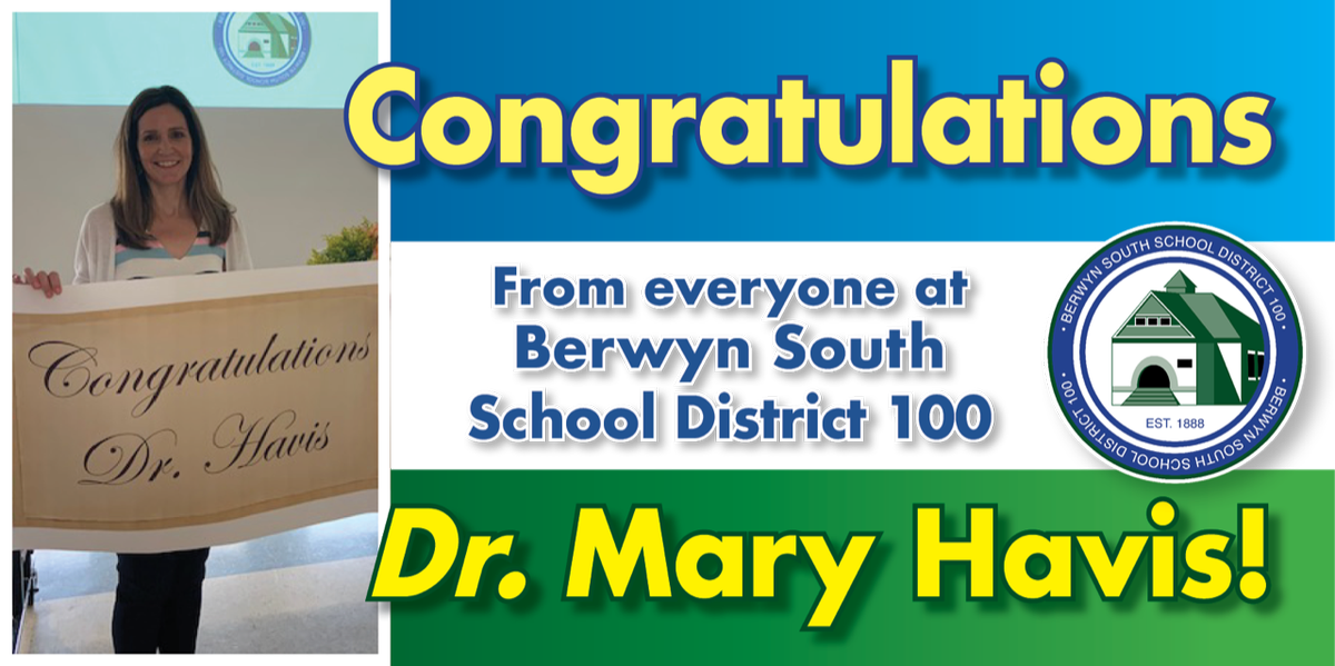 BerwynSouth100's tweet photo. The District 100 family would like to congratulate @maryhavis  on earning her Ed.D. Dr. Havis you are an inspiration to us all. You lead by example, showing us that the learning never stops. #d100inspires #d100inspira https://t.co/73Ygkk3IVo