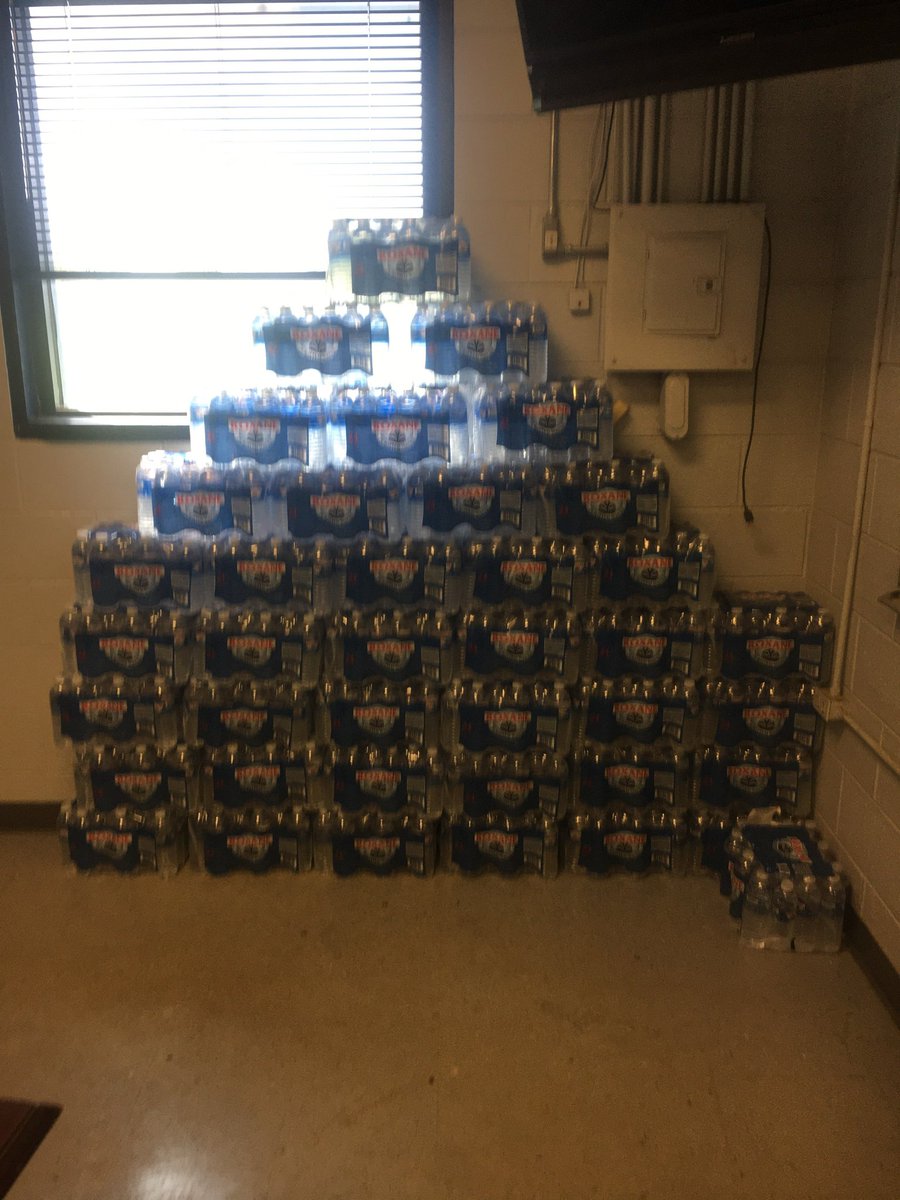 Thanks to B Double H Woodworks and Bradley Dye for the waters he donated to the football!