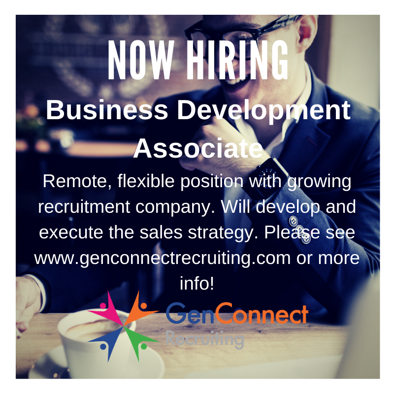 We are looking for a Business Development Associate to join the GenConnect team!