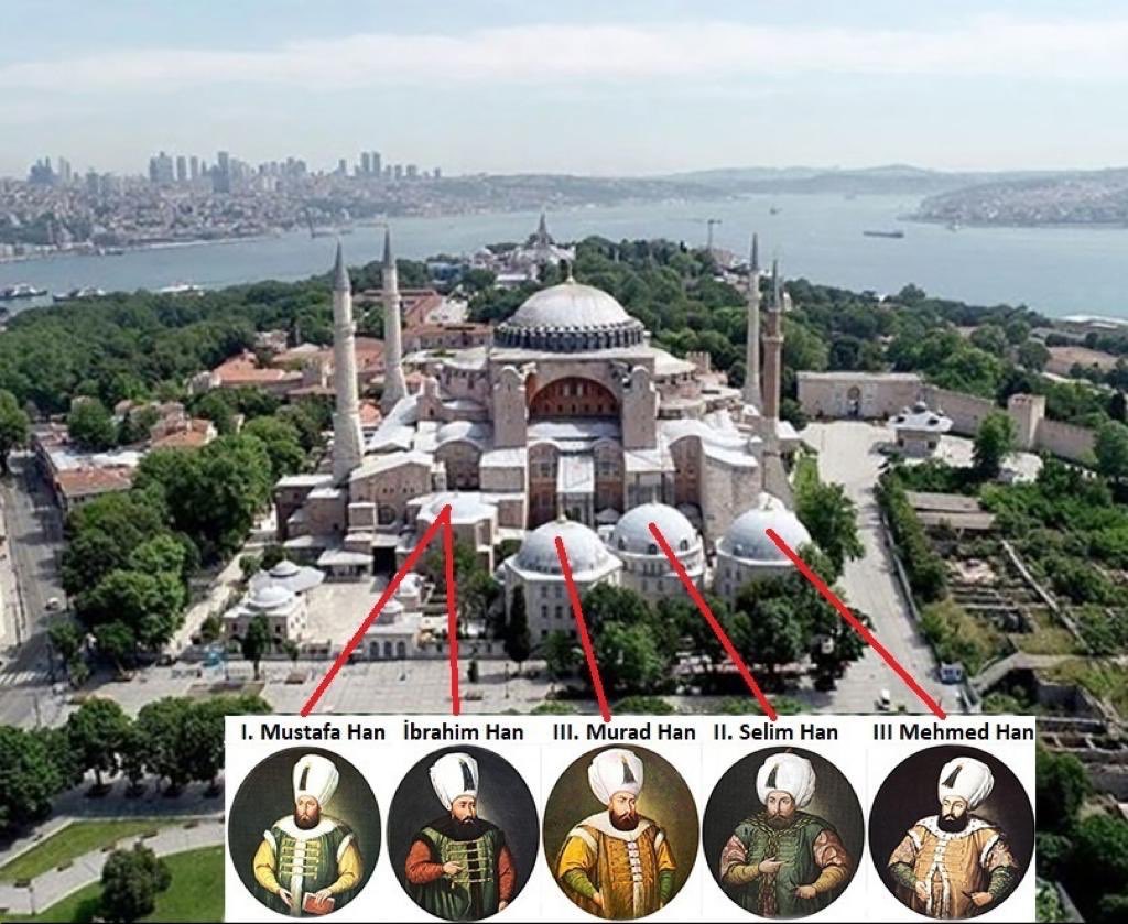 Ayasofya Camii avlusundaki türbelerinde 5 Osmanlı padişahının ruhlar âleminde nöbet beklediklerini bilginiz var mı #AyasofyaCamii