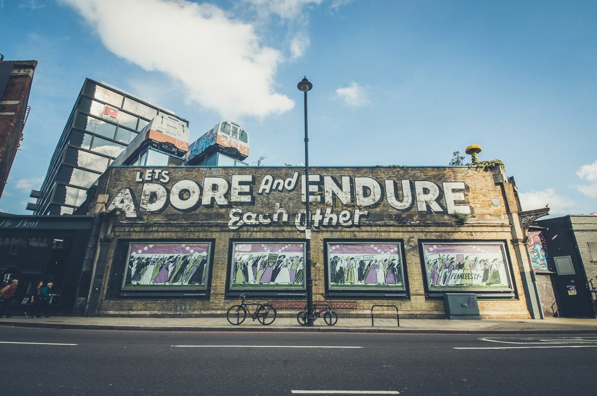 JuliesBicycle's tweet photo. "We decided to put our venue to good use as a socially distant bicycle park, helping people to travel easily and safely until we can welcome audiences back to live music" Fantastic #activetravel inspiration from @villunderlondon taking #CreativeClimateAction https://t.co/U5yo915Igj