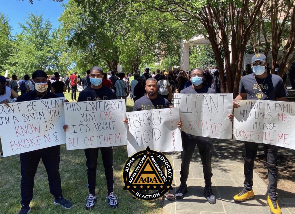 We won’t be silent while our Brothers &amp; Sisters in our communities are being persecuted and oppressed! #SayTheirNames #WeStandTogether #ForThe7Jewels #WeShallTranscendAll #AlphaPhiAlpha #APA1906Network
