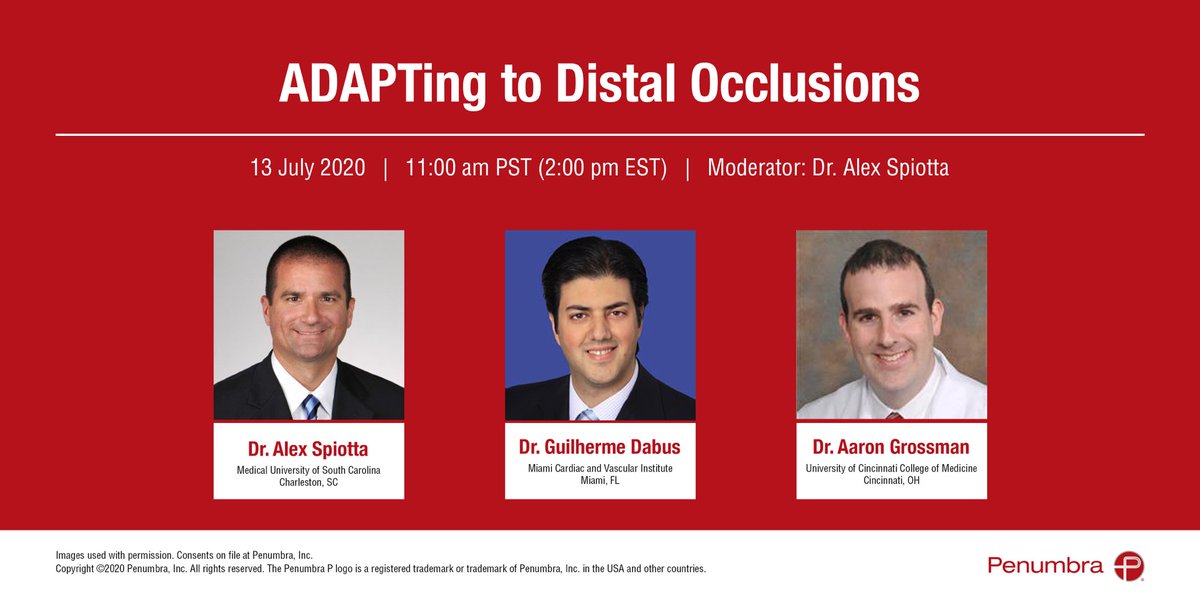 SNIS Info (@snisinfo) on Twitter photo New Webinar (7/13) “ADAPTing to Distal Occlusions”. Thank you for sharing this webinar opportunity with our members, <a href="/PenNeuro/">Penumbra Neuro</a> register.gotowebinar.com/register/89939… New Webinar (7/13) “ADAPTing to Distal Occlusions”. Thank you for sharing this webinar opportunity with our members, <a href="/PenNeuro/">Penumbra Neuro</a> register.gotowebinar.com/register/89939…