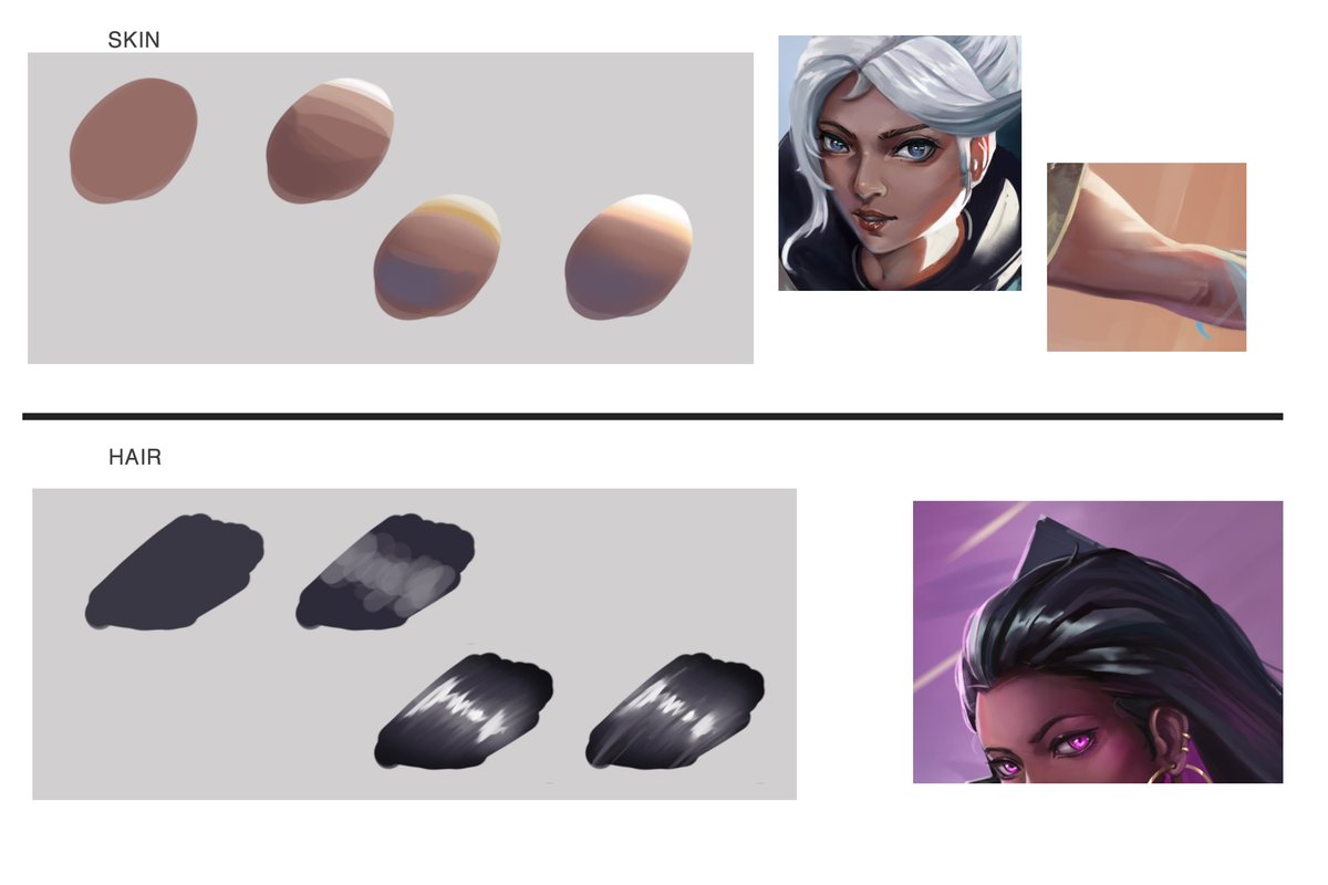 Berikut step2 blending kulit dan rambut make smudge tool.. jangan lupa rapihin lagi pake roundbrush yaa.. buat highlight lo bias make warna cerah ataupun colordogde/linear dogde