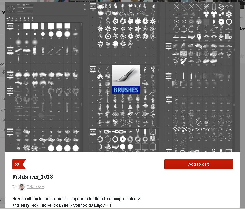 smudge brushnya gw dapetin dari set milik fishman yu ing lo bias beli di gumroadnya doi seharga 3 usd..