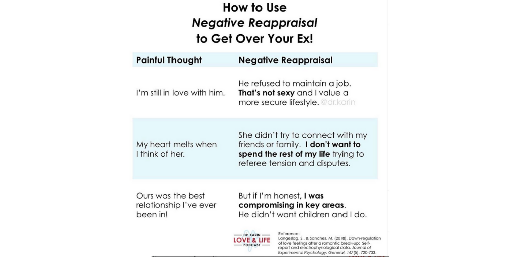 DrKarinAnderson's tweet image. Replace wistful thoughts with the negative realities of your #ex &amp;amp; your relationship...Maybe even write down a list of annoying traits and #incompatible elements to keep in your phone...buff.ly/2ZdsOuO