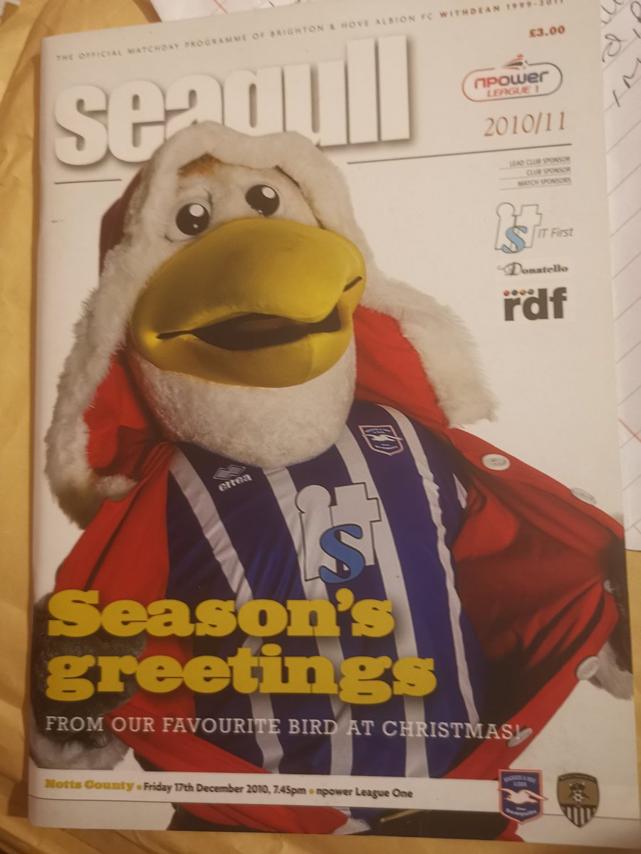 DKendallMedia's tweet photo. Looking through my programme collection and came across this @SeagullsProg from late 2010 so felt appropriate to compare it to one of their most recent programmes. What a difference 10 years can make. #BProgs @NonLgeProgs https://t.co/2W2FuSHtkO