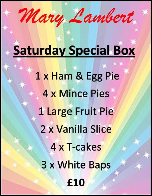 Saturday boxes with free delivery