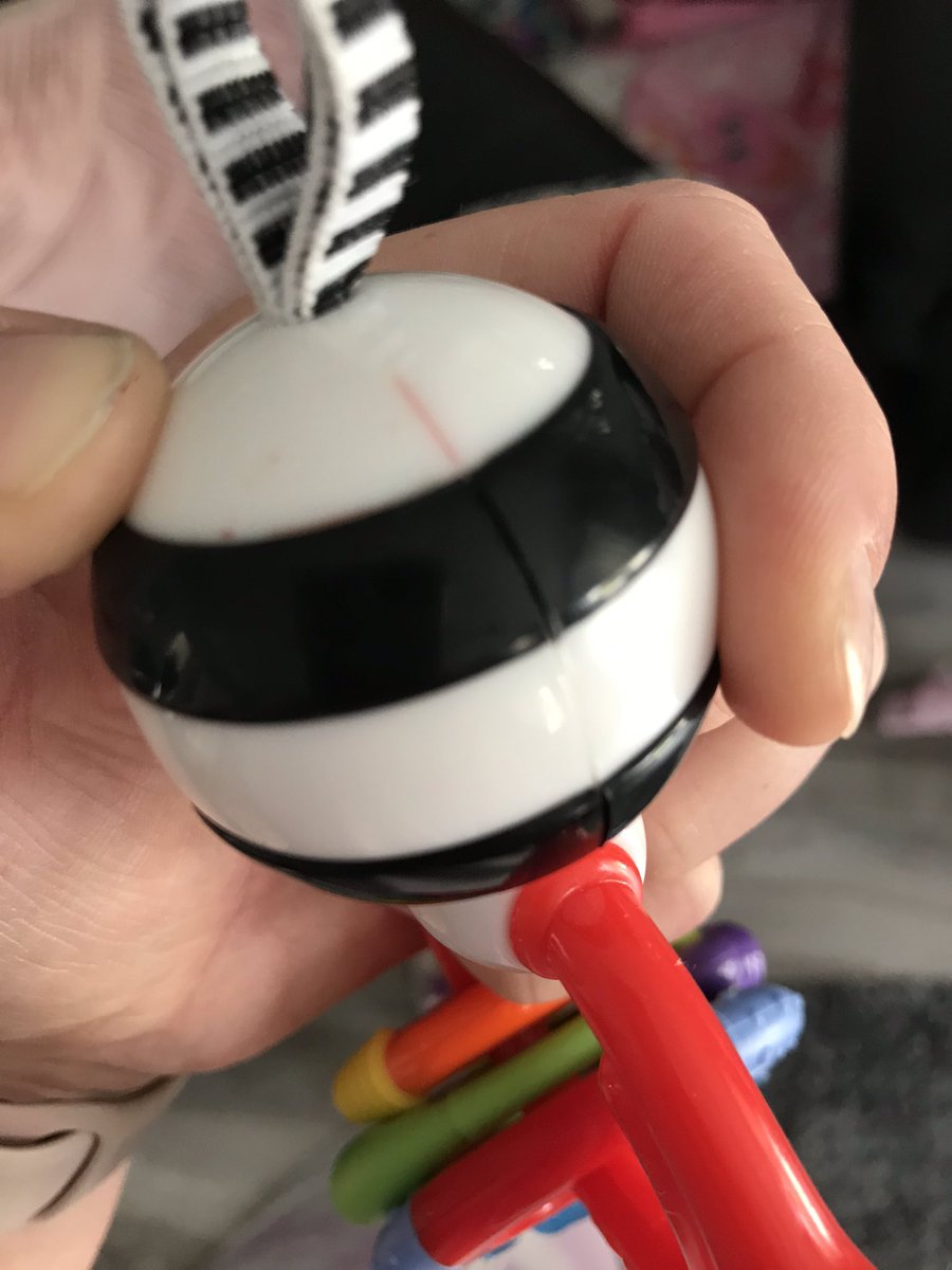 GemBlease's tweet photo. Purchased the @NubyUK teething keys from your store @AldiUK Please be aware of what they have done to my LGs mouth... the ball on it is sharp with a lip. She cannot take her bottle she must be in so much pain and it keeps opening and bleeding 😭😭 😭 https://t.co/A0mOU4cW2B