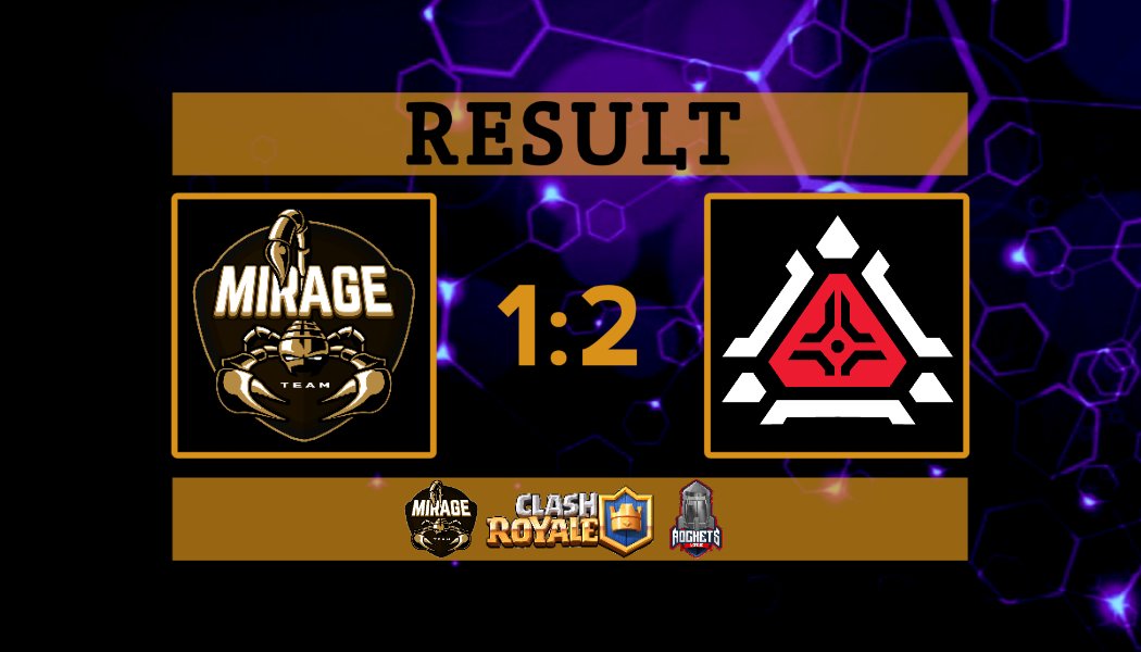 TeamMirageUA's tweet photo. ⚔️| @RocketsLeague1
🆚| @NtrsClash

Loss in the last match in group stage but we are in the playoffs 🎉🔥

#GoMirage #ClashRoyale https://t.co/fifqUQoZif