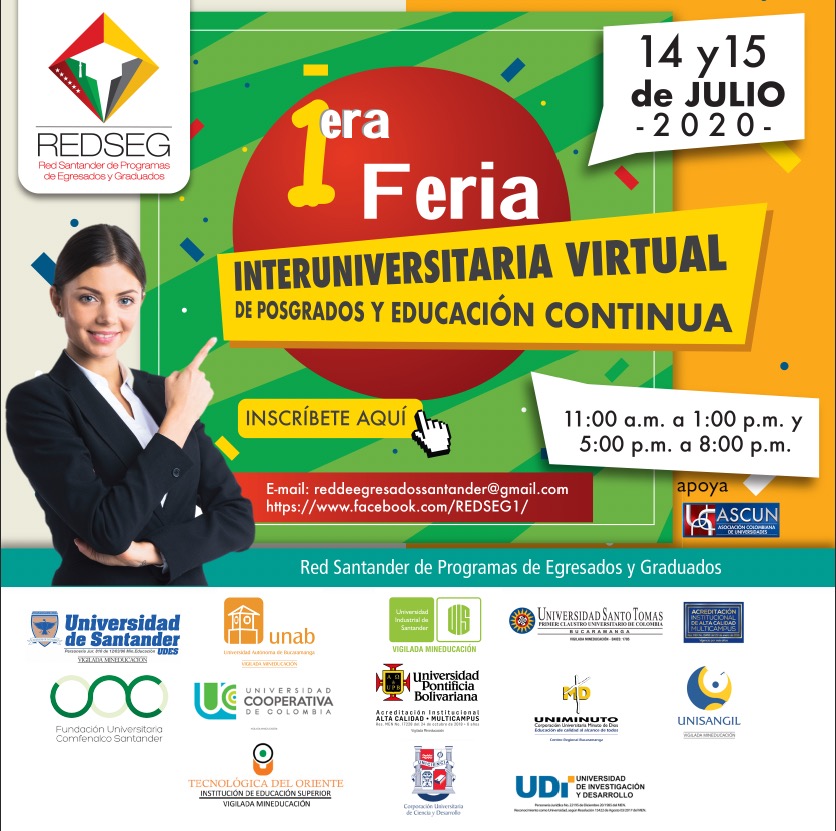 udes_oficial's tweet photo. #Entérate | #GraduadoUDES inscríbete a la "Primera Feria interuniversitaria virtual", de posgrados y #EducaciónContinua, organizada por la Red Santander de Programas De Egresados y Graduados.  
.
.
.
Inscríbete aquí. 👉https://t.co/luK9Tn9vGk https://t.co/UVHyUSvPUT