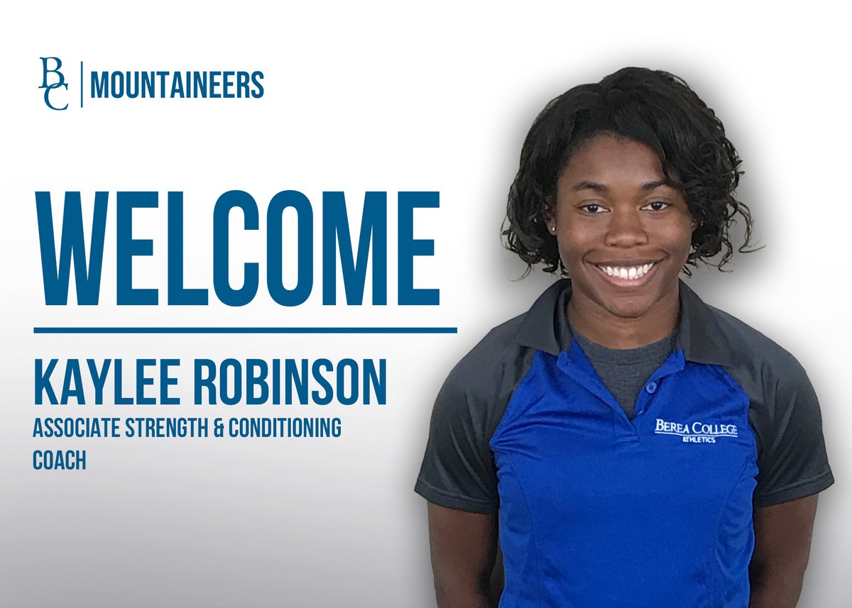 RELEASE: 

Former Standout Student-Athlete Kaylee Robinson named Associate Strength and Conditioning Coach

LINK: bereaathletics.com/general/2019-2…

#OneBlood #OurBerea