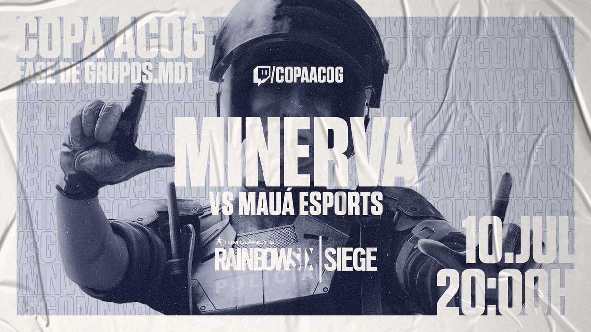 minervaesports's tweet photo. 📣 COPA ACOG 📣
Hoje temos mais um jogo da fase de grupos, desta vez contra a @mauaesports
Desejamos sorte aos nossos operadores e que seja um jogão como todos os outros. Nossa deusa tá olhando por vocês 🦉💙💛
STREAM: https://t.co/2t4w52ZaYz
#GOMNV #rainbowsixsiege #copaacog https://t.co/PTrACeb8Vi