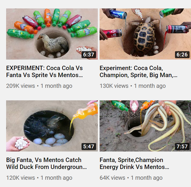 unacervecipa's tweet photo. Banda urge reportar un canal de @YouTube que sube videos de crueldad animal y me tiene emp*tada porque incluso el canal está aprobado en la app de #youtubekids. Por favor, no pongan nombres para evitar darles publicidad, solo les dejo la imagen para q vayan al perfil y reporten https://t.co/aOq5seivYq