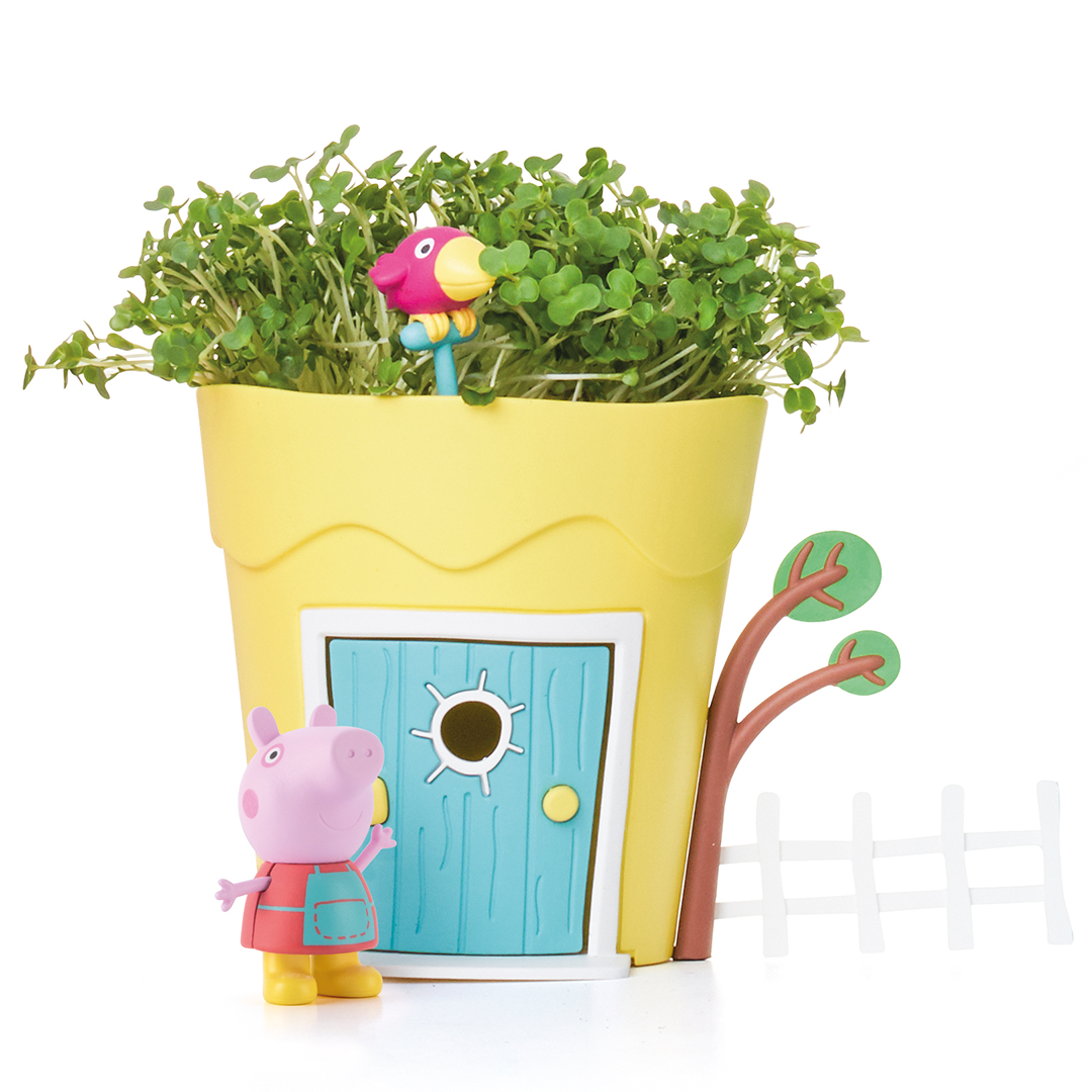 PeppaGrowNPlay's tweet photo. Peppa Pig Grow &amp; Play - a new brand from Interplay UK, the makers of My Fairy Garden!

Grow real plants with Peppa Pig, her brother George and their friends Suzy Sheep and Rebecca Rabbit! 

Follow our Twitter page for news, pics, competitions and more!

https://t.co/ZYKBjmXGww https://t.co/mvrVXybaX3