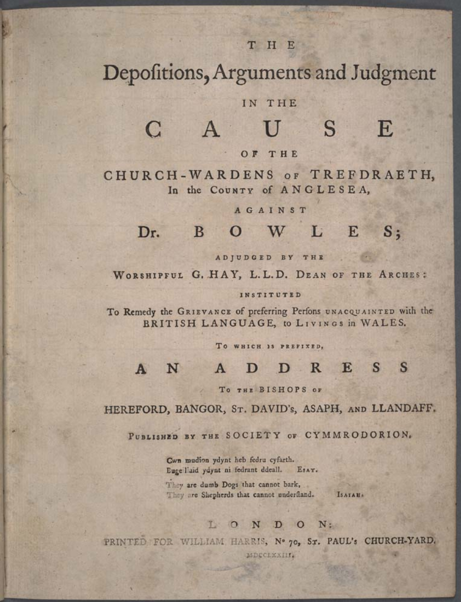 St Cwyfan was at the centre of controversy in the 1700s…An English-speaking priest was appointed to lead the Welsh-speaking congregation.A 1773 ecclesiastical court ruled that he should not have been appointed, but the priest remained in post until his death later that year.