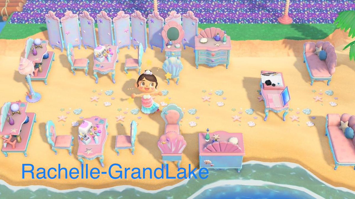 RachelleKates's tweet photo. We style hair, nails, and mermaid tails! My beach side mermaid salon I posted to Reddit! #AnimalCrossing #AnimalCrossingDesigns #AnimalCrossingDesign #AnimalCrossingNewHorizon https://t.co/N3f5tmYLQn