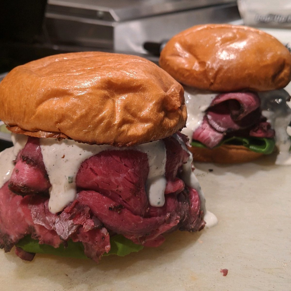 Wagyu roast beef sandwich lunch special today!! 
#yum #yummy #lunch #butcher #sandwich #blackbellyco #blackbellybutcher #boulderbutcher