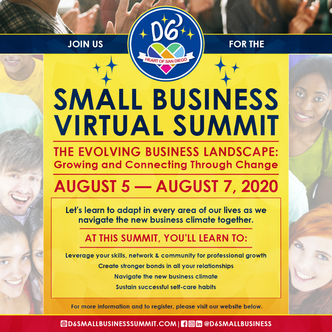 Save the date D6 Small Business Virtual Summit! - mailchi.mp/d6nightmarket/…