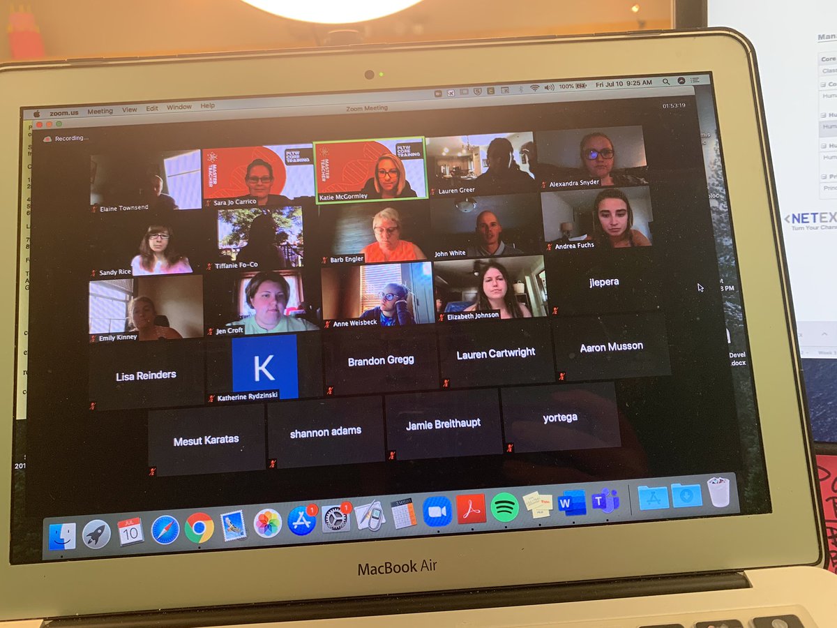 GHSCarrico's tweet photo. Wow...we finished our HBS virtual core training today! Shout out to our participants and my amazing MT Katie! 4 weeks flew by and we walked away with 26 new teachers to network and collaborate with as we tackle the 2020-2021 school year! @McGormleyBioMed #PLTWCT https://t.co/Df6Qpgjp3Y