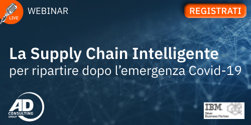 GGiovannella's tweet photo. L'emergenza #Covid19 pone sfide senza precedenti alle #supplychain. Partecipa al #webinar il 15/09 con AD Consulting e #IBM: https://t.co/PpZznJgdMt e scopri come #IBMSterling supporta la logistica combinando Artificial Intelligence #AI con soluzioni sperimentate per #SupplyChain https://t.co/ZuNfmkhlG7
