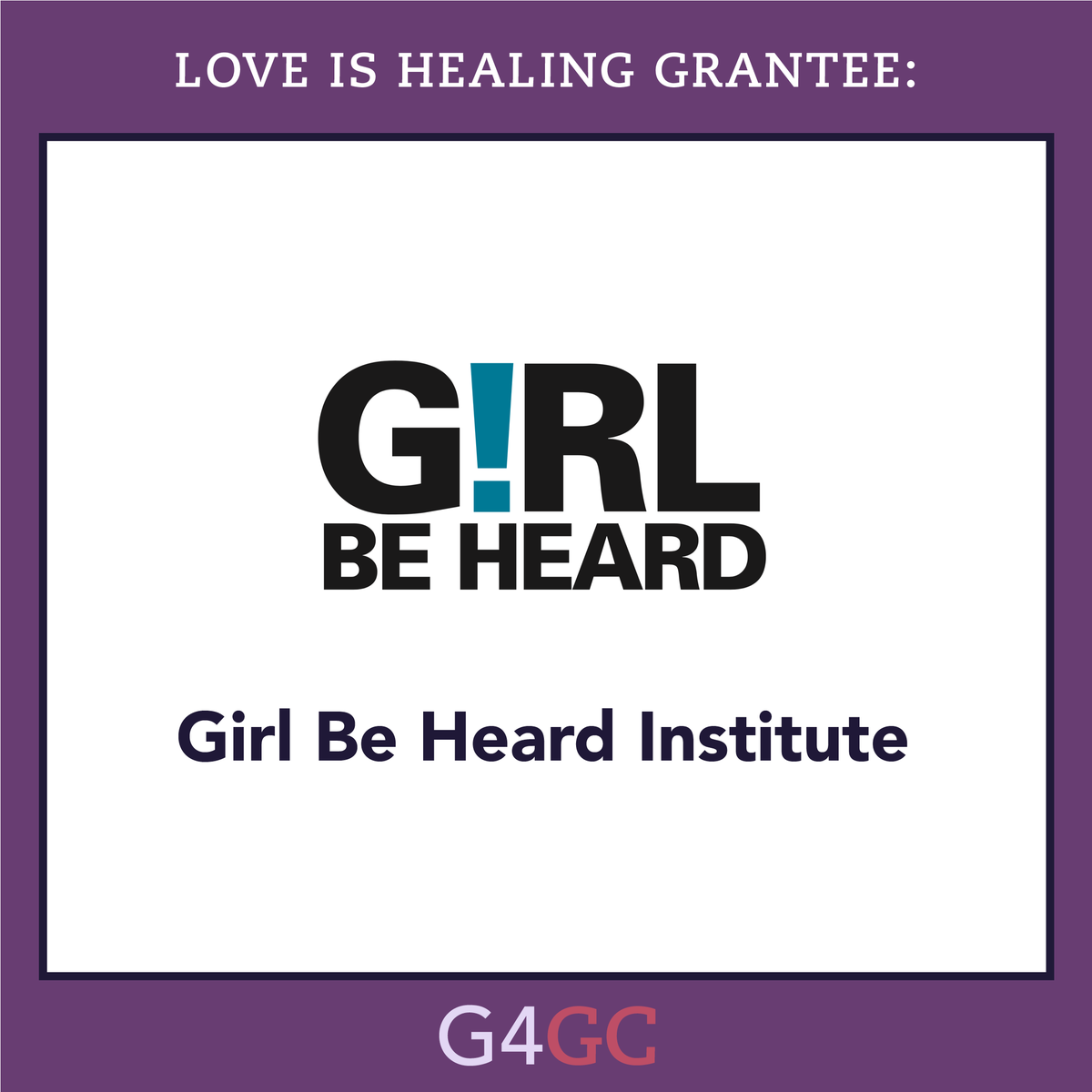 G4GC_org's tweet photo. Meet #G4GC #LoveIsHealing COVID-19 Response Fund grantee, Girl Be Heard!!
Girl Be Heard believes that if a girl can change her own life, she can change the lives of girls everywhere.
Learn more about this outstanding organization at: https://t.co/t46ieTGwNP https://t.co/pDHqUrXIyN