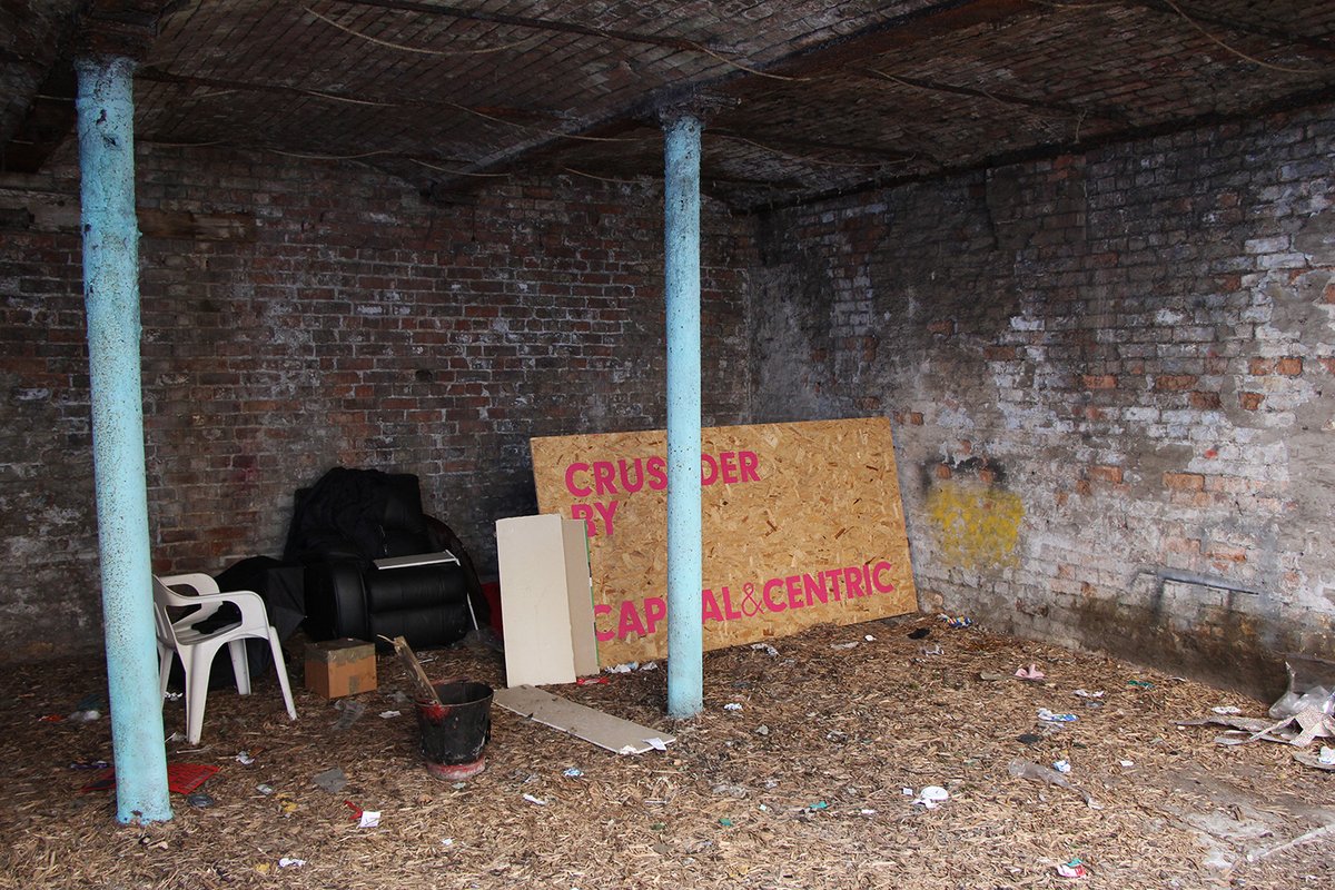 ART WASH / LUBRI KUNST - nothing screams gentrification like hot pink vinyl on OSB board - inspired by C&C's rebranding of Open Studios 2016 at  @artistsrogue -  http://portfolio.smeech.co.uk/artwash-lubrikunst