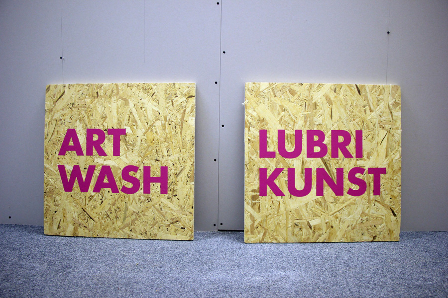 ART WASH / LUBRI KUNST - nothing screams gentrification like hot pink vinyl on OSB board - inspired by C&C's rebranding of Open Studios 2016 at  @artistsrogue -  http://portfolio.smeech.co.uk/artwash-lubrikunst