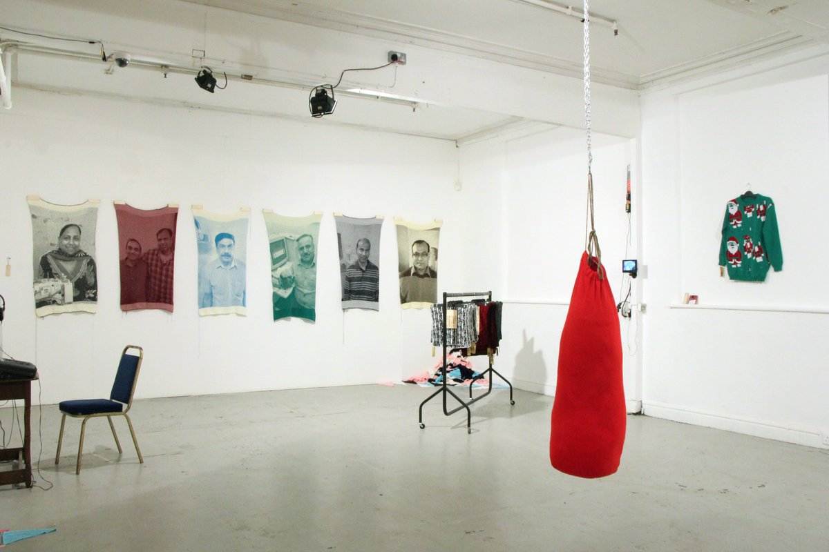 sorry, it was Fait Accomplis that was in Progress. The portraits were part of UNIQUE EDITIONS, which featured many works and collaborations with the knitting factories  https://www.flickr.com/photos/39554118@N08/sets/72157674814808161