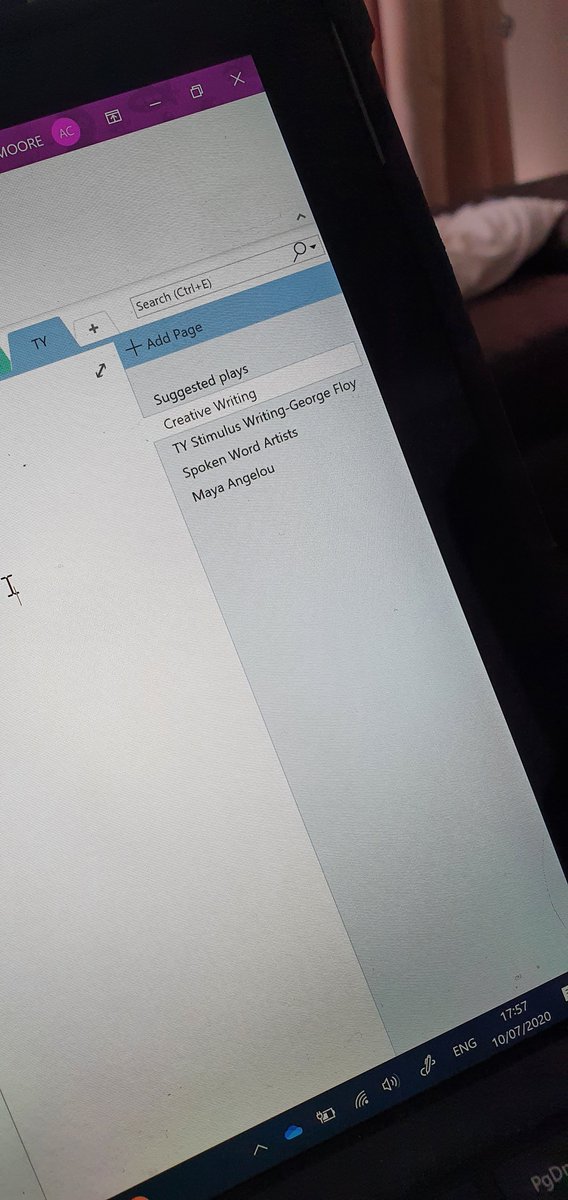 MsACMoore's tweet photo. Doing some prep for TY English..love having @msonenote to file away potential resources.Working on a Black literature module and so far have a mix of writing, maya angelou and spoken word.Going to add novel excerpts and non fiction.Any suggestions? #tyenglish @TeamEnglishIre https://t.co/5GsWErZOX3