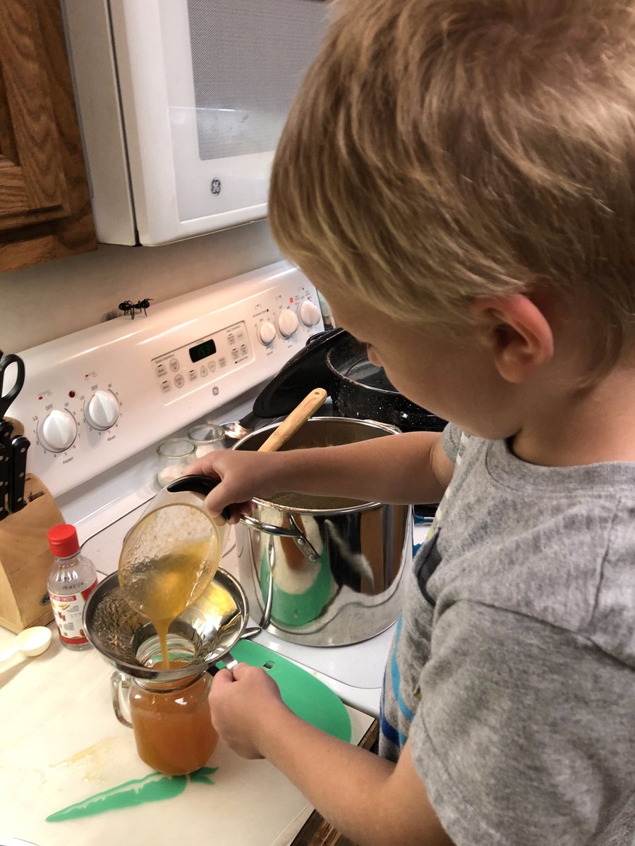 Peach Almond Jam anybody?! 🍀🍑🥞 One more project ready for the fair!  And it was amazing on our pancakes this morning! 🥇    #NE4H #douglassarpy4h #inspirekidstodo