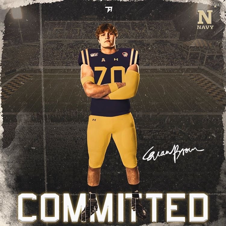 evanbrown70's tweet photo. COMMITTED. Huge thanks to @CoachAIngram and the Navy staff for the opportunity of a lifetime‼️ https://t.co/Va5FhPx3JT